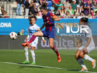 Marta Torrejon is playing in the match between FC Barcelona and UDG Tenerife for week 21 of the Liga F at the Johan Cruyff Stadium in Barcel...