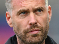 Rob Edwards is managing Luton Town during the Premier League match between Luton Town and Nottingham Forest at Kenilworth Road in Luton, on...