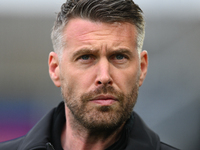 Rob Edwards is managing Luton Town during the Premier League match between Luton Town and Nottingham Forest at Kenilworth Road in Luton, on...