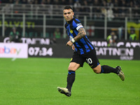 Lautaro Martinez of FC Inter is playing during the Italian Serie A football match between Inter FC Internazionale and SSC Napoli at the Gius...