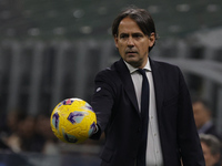 Simone Inzaghi, coach of Inter, is pictured during the Serie A soccer match between Inter FC and SSC Napoli at Stadio Meazza in Milan, Italy...