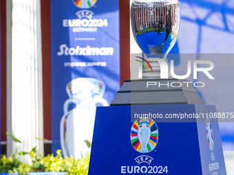 Presentation of the 2024 UEFA European Football Championship Cup trophy at Zappeion Hall in Athens, Greece, on March 21, 2024. (