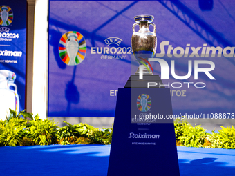 Presentation of the 2024 UEFA European Football Championship Cup trophy at Zappeion Hall in Athens, Greece, on March 21, 2024. (