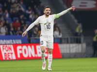 Dusan Tadic of Serbia gestures during the international friendly match between Russia and Serbia on March 21, 2024 at Dynamo Central Stadium...