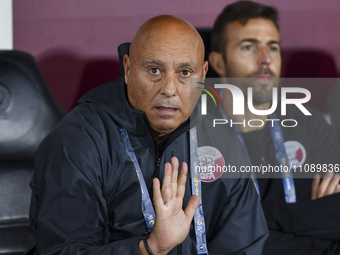 Qatar's Head Coach Marquez Lopez is looking on before the Qualification Round for the FIFA World Cup 2026 and AFC Asian Cup 2027 Group A mat...