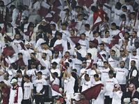 Qatar supporters are cheering for their team in the Qualification Round for the FIFA World Cup 2026 and AFC Asian Cup 2027 Group A match bet...