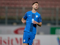 Slovenian national soccer team player Andraz Sporar is in action during the friendly international soccer match between Malta and Slovenia a...