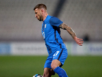 Slovenian national soccer team player Jan Mlakar is in action during the friendly international soccer match between Malta and Slovenia at t...