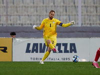 Slovenia national soccer team goalkeeper and captain Jan Oblak is in action during the friendly international soccer match between Malta and...