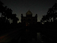 Safdarjung's Tomb is pictured with its lights turned off during the Earth Hour environmental campaign in New Delhi, India, on March 23, 2024...