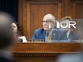 Rep. Alex Moolenaar (R-MI) questions Treasury Secretary Janet Yellen, who is testifying before the House Committee on Appropriations, as it...