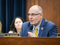Rep. Alex Moolenaar (R-MI) questions Treasury Secretary Janet Yellen, who is testifying before the House Committee on Appropriations, as it...