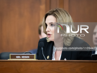 Rep. Ashley Hinson (R-IA) questions Treasury Secretary Janet Yellen, who is testifying before the House Committee on Appropriations, as it c...