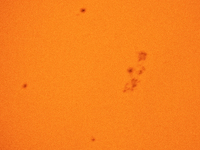 Large sunspots are appearing on the sun in Colombo, Sri Lanka, on March 24, 2024. (