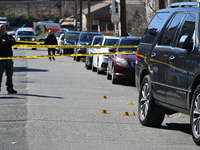 Police are investigating a shooting in Paterson, New Jersey, United States, on March 24, 2024. One person is reportedly injured after being...