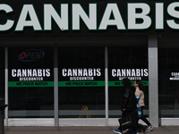 EDMONTON, CANADA - MARCH 24:
Cannabis Store in downtown Edmonton area, on March 24, 2024, in Edmonton, Alberta, Canada. (