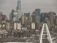 EDMONTON, CANADA - MARCH 23:
A general view of downtown Edmonton, on March 23, 2024, in Edmonton, Alberta, Canada. (