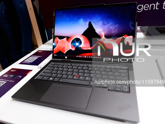 Lenovo is exhibiting the ThinkPad X1 2-in-1 Gen 9, the latest laptop developed by the Chinese technology company and a favorite among compan...