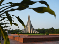 People are gathering to pay their respects at the National Monument in Savar to celebrate Bangladesh Independence Day in Dhaka, Bangladesh,...