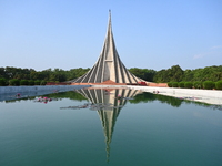 People are gathering to pay their respects at the National Monument in Savar to celebrate Bangladesh Independence Day in Dhaka, Bangladesh,...