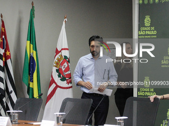 The Mayor of São Paulo, Ricardo Nunes (MDB), is attending the opening of the São Paulo City ISO Certification Workshop at the City Hall in S...