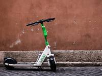 Lime scooter is seen in Rome, Italy on March 25, 2024. (
