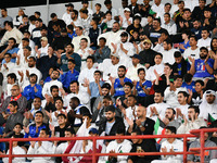 Kuwait fans are cheering during the FIFA World Cup 2026 and the AFC Asian Cup Saudi Arabia 2027 Qualifier soccer match between Kuwait and Qa...