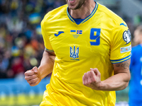 Roman Yaremchuk is playing in the UEFA EURO 2024 Play-Offs final match between Ukraine and Iceland in Wroclaw, Poland, on March 26, 2024. (