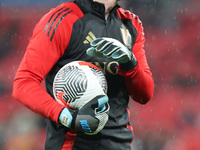 Matz Sels of Nottingham Forest and Belgium is warming up before the International Friendly soccer match between England and Belgium at Wembl...
