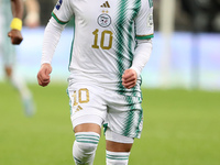 Mohamed Said Benrahma is playing in the international friendly match between Algeria and South Africa in Algiers, Algeria, on March 26, 2024...