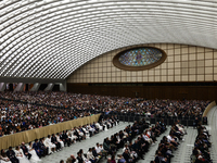 A view during the general audience at Paul VI hall in Vatican on March 27, 2024. (