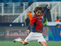 Luka Modric of Croatia is warming up ahead of the friendly football match between Egypt and Croatia at Misr Stadium in the New Administrativ...