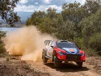 Esapekka Lappi and his co-driver Janne Ferm of the Hyundai Shell Mobis World Rally Team are facing the test of the shakedown in their Hyunda...
