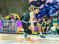 Players from WKS Slask Wroclaw and Anwil Wloclawek are competing in a basketball match for the Main Polish League - Orlen Basket Liga in Wro...