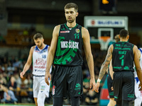 A basketball match in the Main Polish League - Orlen Basket Liga is taking place between WKS Slask Wroclaw and Anwil Wloclawek in Wroclaw, P...