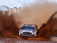 Gregoire Munster and his co-driver Louis Louka from the M-Sport Ford World Rally Team are competing in their Ford Puma Rally1 Hybrid on the...