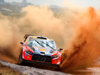 Esapekka Lappi and his co-driver Janne Ferm of the Hyundai Shell Mobis World Rally Team are facing the first day of the race in their Hyunda...