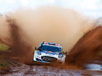 Drivers Adrien Fourmaux and co-driver Alexandre Coria of the M-Sport Ford World Rally Team are facing the first day of the race in their For...