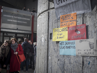 Student Assembly at Paris I- Tolbiac University  for mobilization against the Labour Act and the withdrawal of the El Khomry Act, in Paris,...