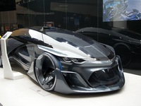 The Chevrolet pure electric concept car, Chevrolet-FNR, is being displayed at the SAIC-GM Pan-Asia Automotive Technology Center in Shanghai,...