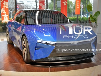 The Chevrolet pure electric concept car FNR-XE is being displayed at the SAIC-GM Pan-Asia Automotive Technology Center in Shanghai, China, o...