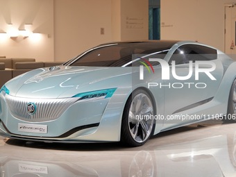 A Buick pure electric concept car, the Riviera, is being displayed at the SAIC-GM Pan-Asia Automotive Technology Center in Shanghai, China,...