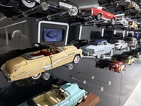 Models of GM's past vehicles are being displayed at the SAIC GM Pan-Asia Automotive Technology Center in Shanghai, China, on March 25, 2024....