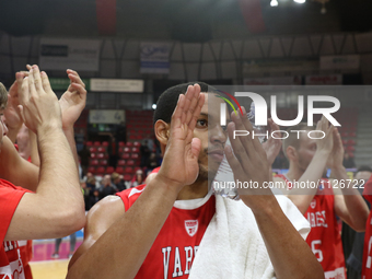 CHRIS WRIGHT during FIBA Europe Cup game between  Openjobmetis Varese Vs Antwerp Giants in Varese, Italy on March 24, 2016.
Openjobmetis wi...