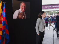 Representant of Johan Cruyff's association during the memorial of Johan Cruyff in Camp Nou Stadium, the 26 of march of 2016.  (