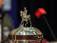 The trophy presented to Hans Peter Minderhoud for winning the 2016 Reem Acra FEI World Cup Dressage Final during the Gothenburg Horse Show....