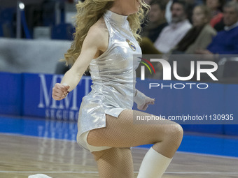 Cheerleader of Real Madrid  during a Liga ACB match before Real Madrid vs CAI Zargoza held at Barclaycard Center in Madrid, Spain, 27 March...