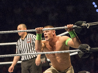 John Cena in a moment of the show during the WWE Live in Turin. (