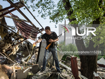 Kramatorsk  shortly after he suffered an attack by the armed forces of Ukraine (Photo by Sandro Maddalena/NurPhoto)