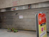 Maelbeek metro station, which maybe open the doors again in Monday 25 of April, 2016.The daily life in Brussels a month after the terrorist...